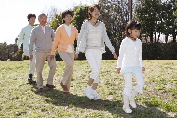 Porträtt Japansk Familj — Stockfoto