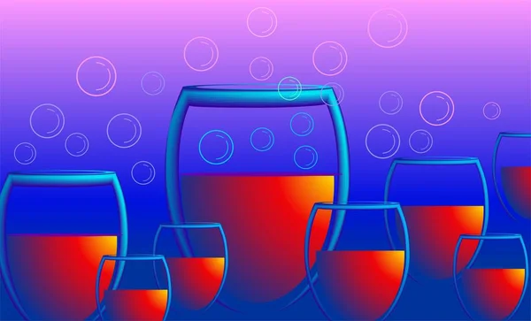 Цветные Стеклянные Пузыри Цветном Фоне — стоковое фото
