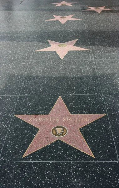 Zblízka Hollywoodských Hvězd Chodníku — Stock fotografie