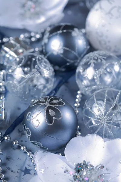 Closeup Άποψη Των Χριστουγέννων Διακόσμηση Των Διακοπών Μπάλα — Φωτογραφία Αρχείου