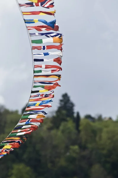 Banderas Circulación Del Mundo — Foto de Stock
