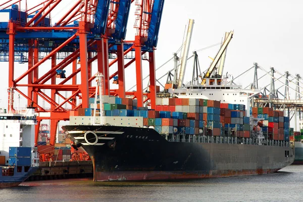 Container Scheepvaart Vrachtschip Vervoer Water Voor Scheepvaart — Stockfoto