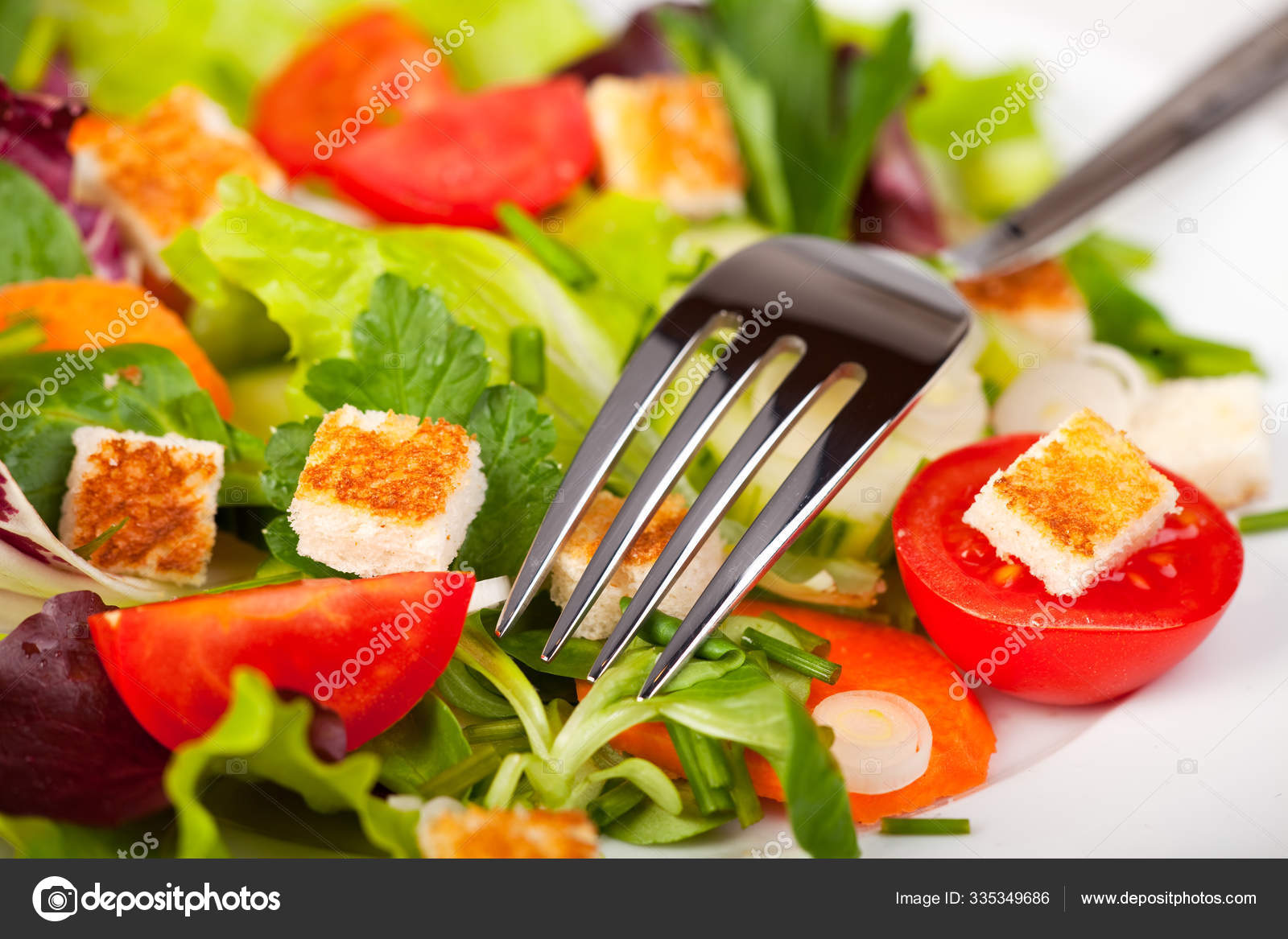 Mixed Salad Fork — Stock Photo © PantherMediaSeller 335349686