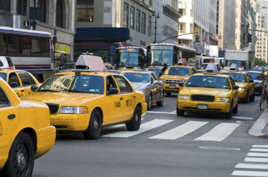 new york yellow cabs clipart