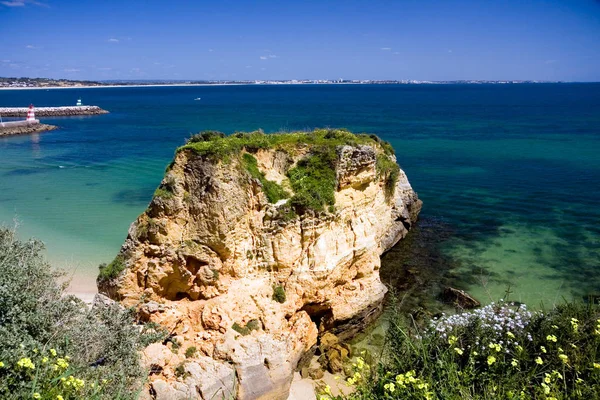 Vista Sulla Costa Della Regione Dell Algarve Portogallo — Foto Stock