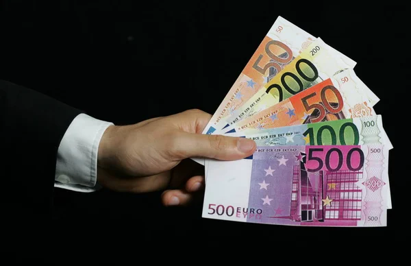 Billets Billets Euros Main — Photo