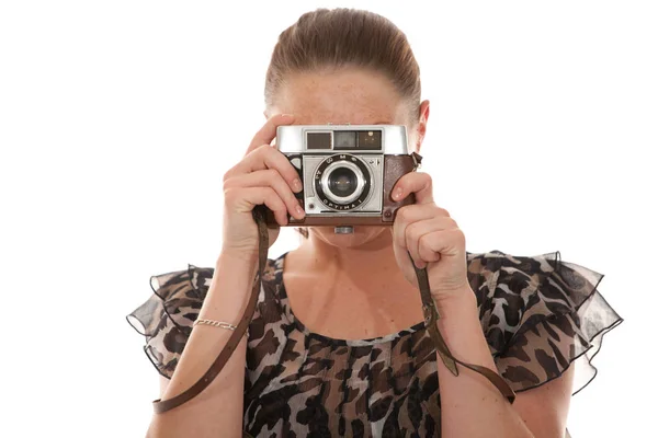 Retrato Mulher Atraente Posando — Fotografia de Stock