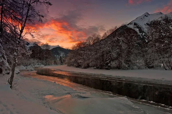 Winterimpressionen Lech Nnikon D700 24Mm 125S Iso 200 — Fotografia de Stock