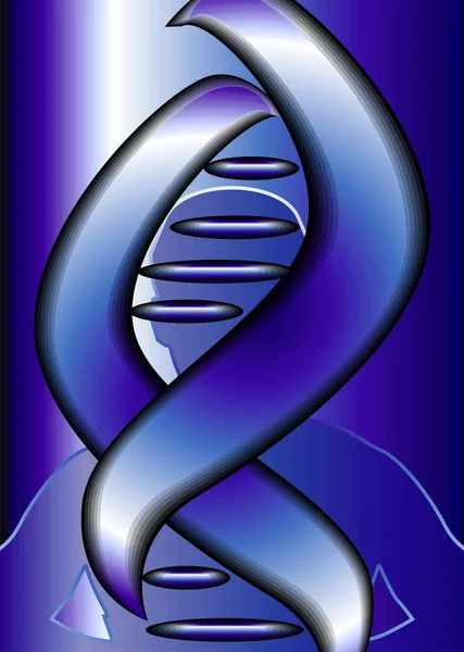 Illustrazione Astratta Arte Molecolare Biologia — Foto Stock
