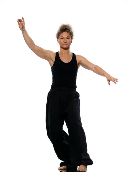 Mujer Tai Chi Chuan Postura — Foto de Stock