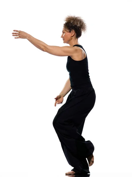 Mujer Tai Chi Chuan Postura —  Fotos de Stock