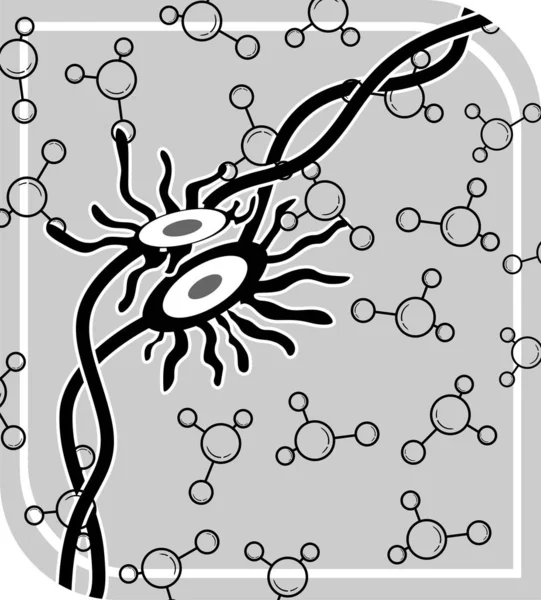Abstracte Moleculaire Kunst Illustratie Biologie — Stockfoto