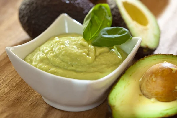 Avocados Homemade Vegetarian Guacamole — Stock Photo, Image