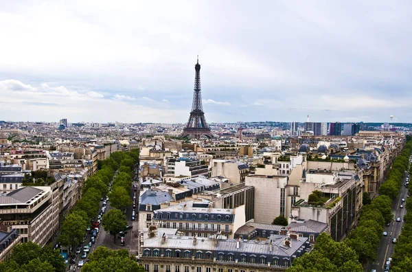 Légi Kilátás Párizs Eiffel Torony Franciaország — Stock Fotó