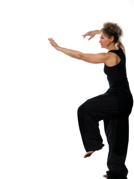 Mujer Tai Chi Chuan Postura —  Fotos de Stock