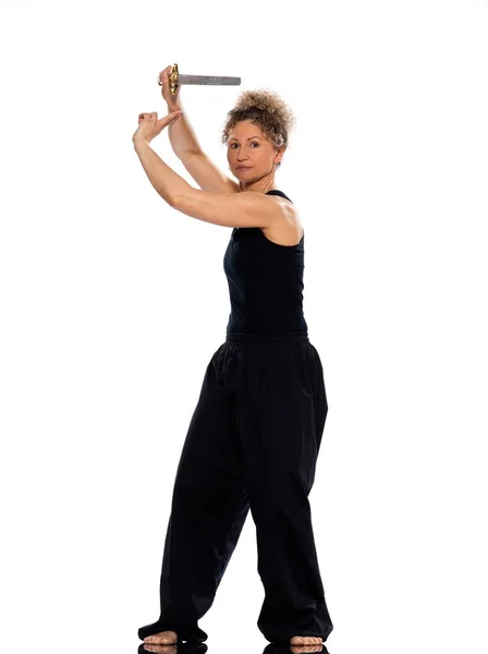 Woman Tai Chi Chuan Posture — Stock Photo, Image