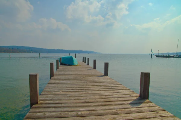 Molo Nad Jeziorem Starnberg — Zdjęcie stockowe