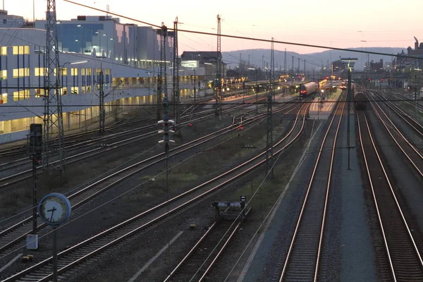 Ijzeren Spoorbanen Spoorweg — Stockfoto