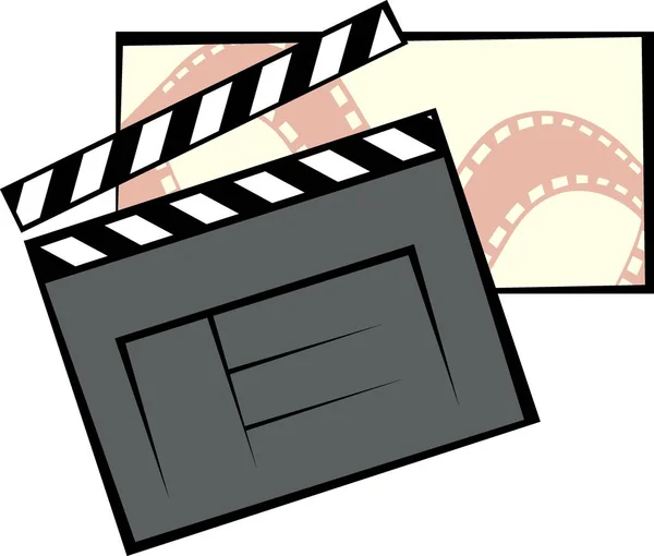 Film Clapper Bord Vector Illustratie — Stockfoto