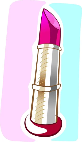 Vector Illustratie Van Een Roze Lippenstift — Stockfoto