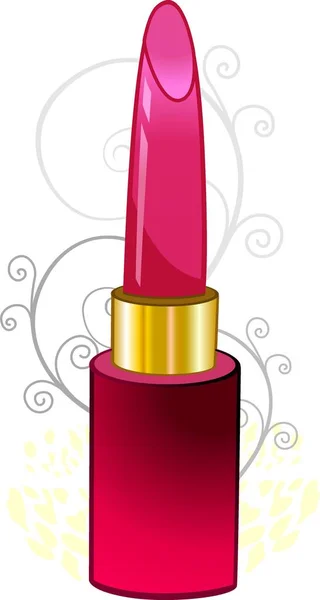 Vector Illustratie Van Roze Lippenstift Witte Achtergrond — Stockfoto