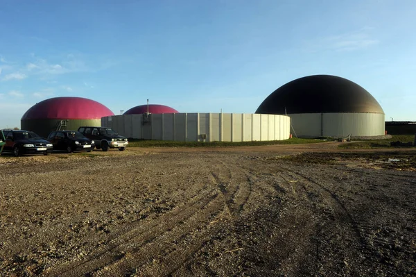 Fábrica Automática Biogás Comerciais Agricultura Digestor Anaeróbico — Fotografia de Stock