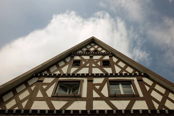 Ancienne Maison Bois Dans Ville Thaïlande — Photo