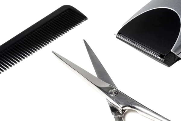 Black Hair Comb Isolated White — Stock Photo, Image