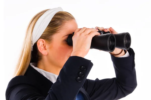 Portret Van Schoonheid Zakenvrouw Casual Kleding — Stockfoto