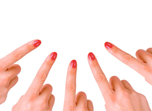 Zwei Finger Isoliert Auf Weißem Hintergrund — Stockfoto