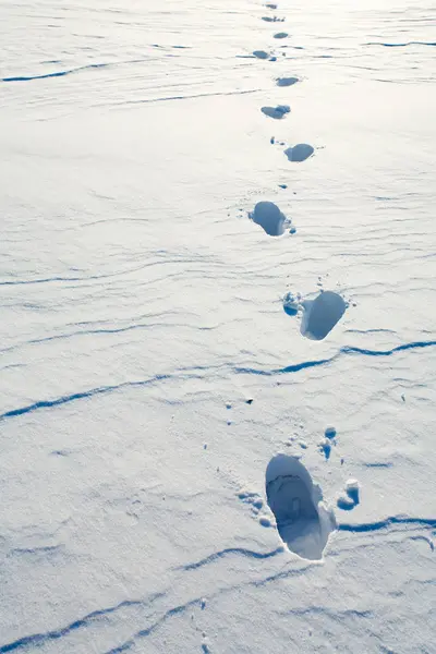 Следы Снегу — стоковое фото