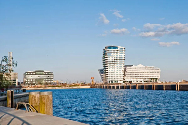 Hamurger Hafencity Deki Marco Polo Kulesi — Stok fotoğraf