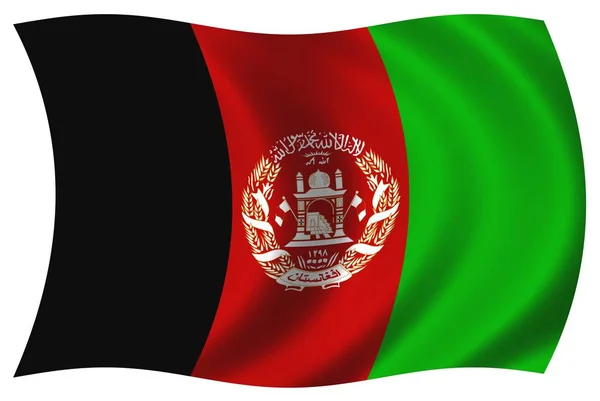 National Flag Afghanistan National Country Colors — Stock Photo, Image