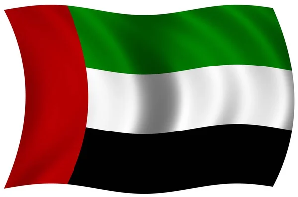 Národní Vlajka Arabských Emirátů Národní Barvy — Stock fotografie