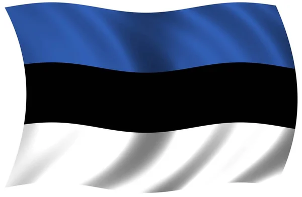 エストニア国旗 国の色 — ストック写真