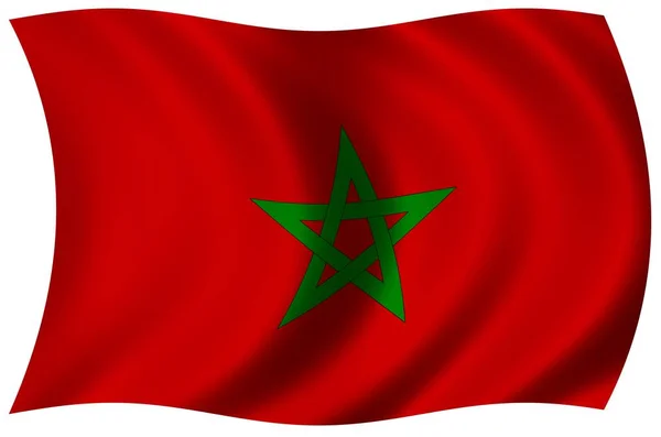 Drapeau National Maroc Drapeau National Pays — Photo