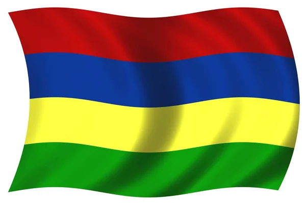 Εθνική Σημαία Του Μαυρίκιου Εθνική Σημαία Χώρας — Φωτογραφία Αρχείου