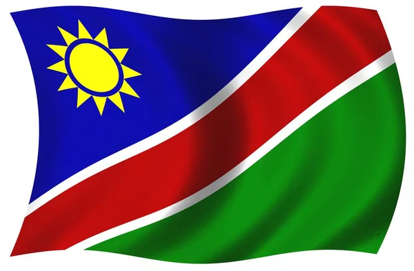 Nationell Flagga För Namibia Nationell Landsflagga — Stockfoto