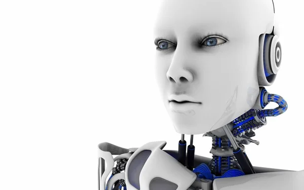 Механічний Андроїд Робот Технологія — стокове фото