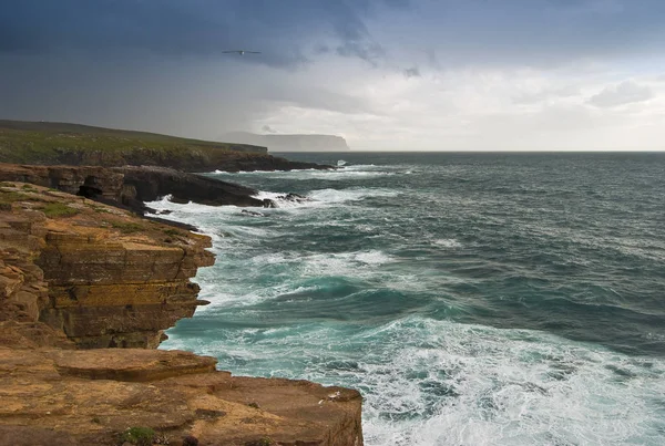 Viharos Nap Yesnabyban Orkney — Stock Fotó