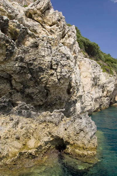 Corfu Island View Boat — Stock Photo, Image