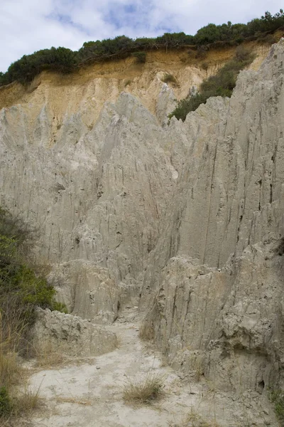 Eroded Clay Formations Zakynthos Greece — Stock Photo, Image