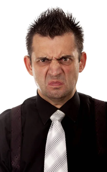 ハンサムな怒っているビジネスマンの肖像画 — ストック写真