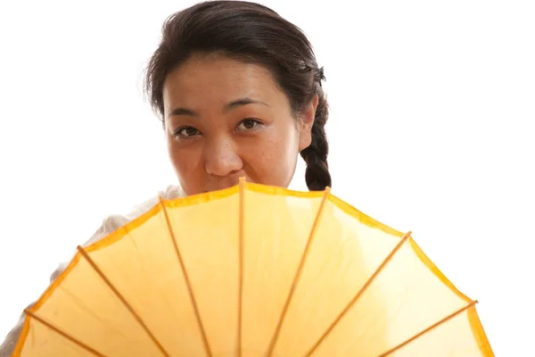 Asian Girl Umbrella Royalty Free Stock Images