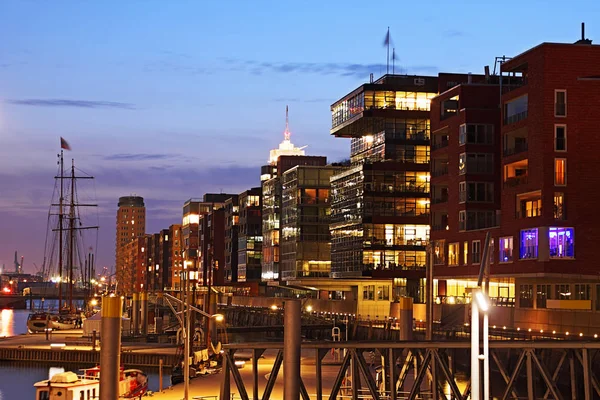 Hamburský Hafencity Večer Dri — Stock fotografie