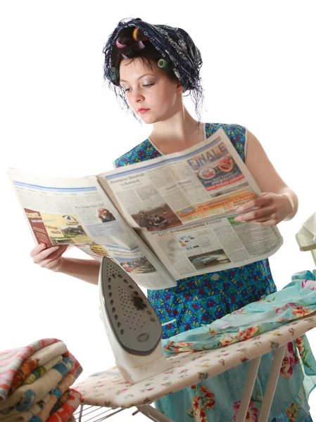 Домохозяйка Газетой Душилками — стоковое фото