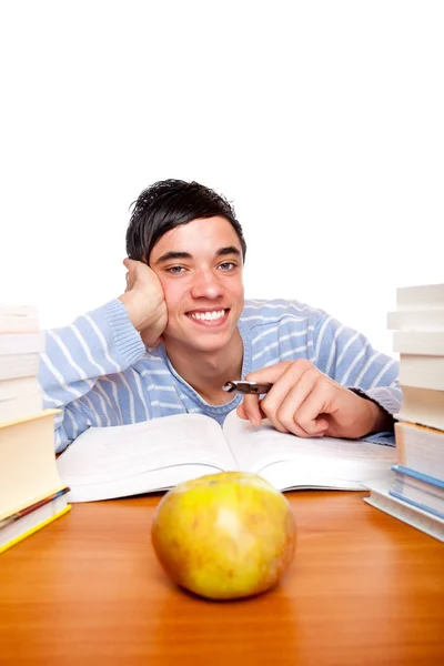 Young Student Laughs Learns — Stock Photo, Image