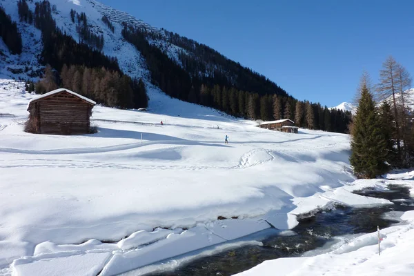 cross-country ski trail in davos
