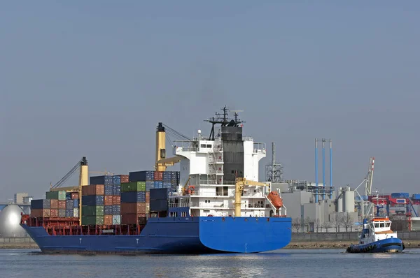 Container Scheepvaart Vrachtschip Vervoer Water Voor Scheepvaart — Stockfoto