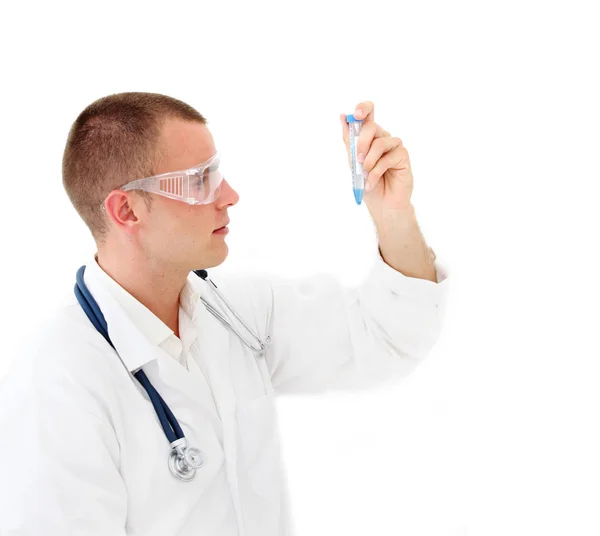 Young Scientist Inspects Sample — Stock Photo, Image